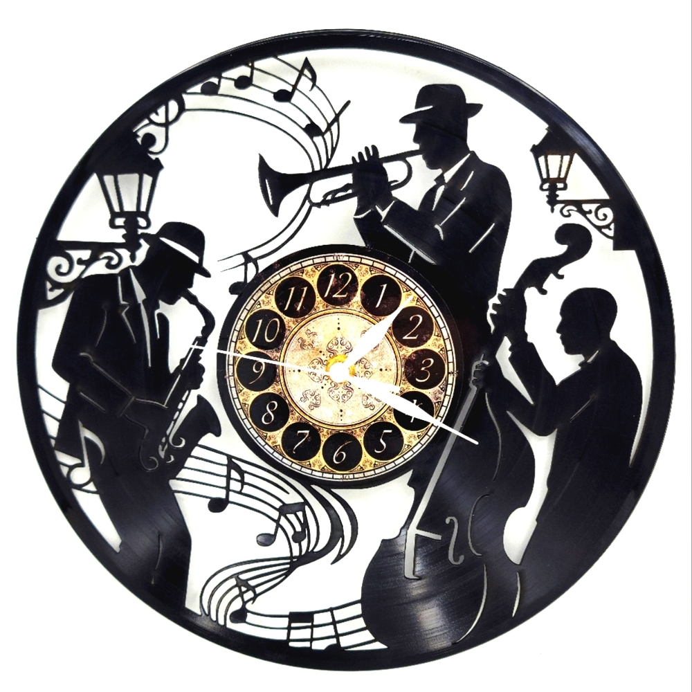 JAZZ vinyl record clock